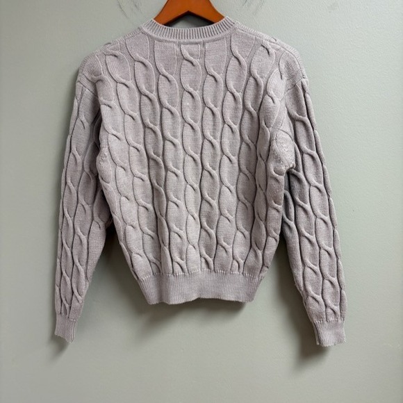 Liz Claiborne Preppy Academia Cable Knit Cardigan Size‎ M Wool Cashmere Blend - Picture 3 of 8